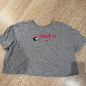Nike Gray Crop Tee with San Diego Wave FC Logo